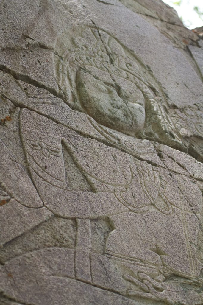 Buddha etched on a rock at Skimertse