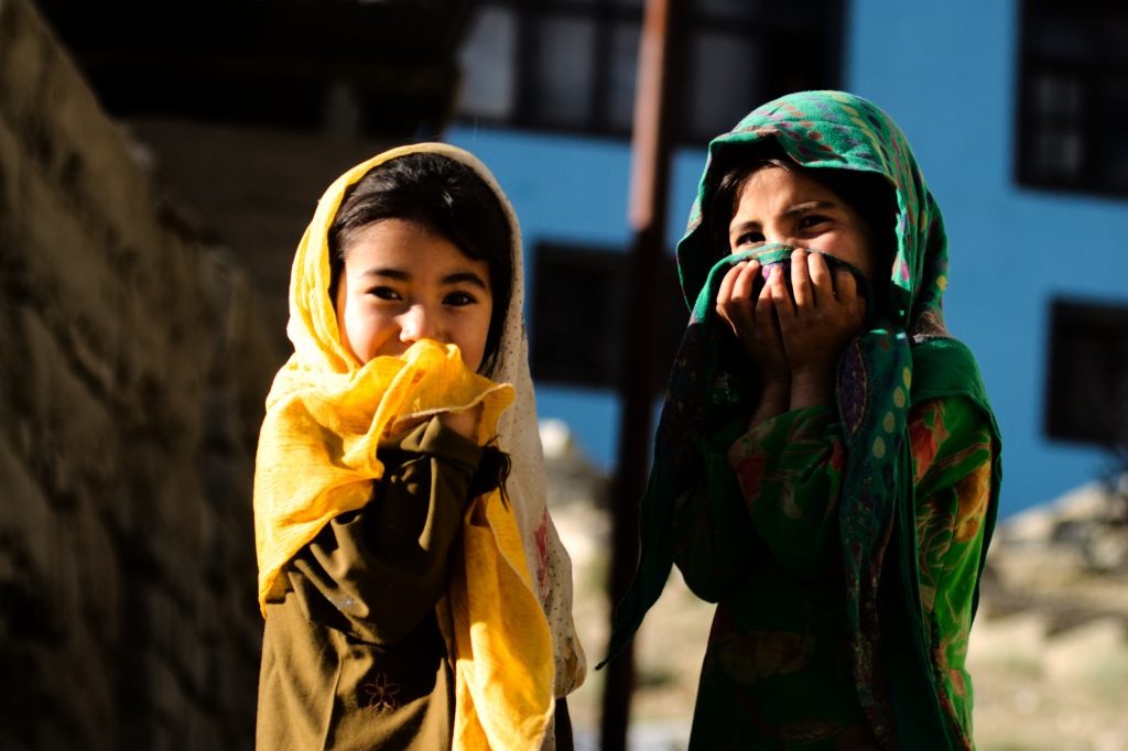 Children at a village near Apati