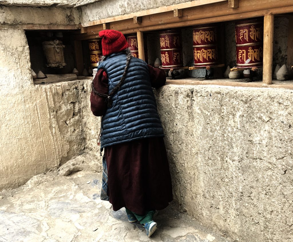 The old woman at Lamayaru Monastery