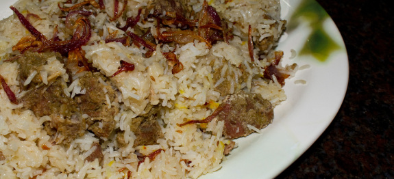 Mutton Biryani Subtle taste with melt in mouth tender mutton pieces 