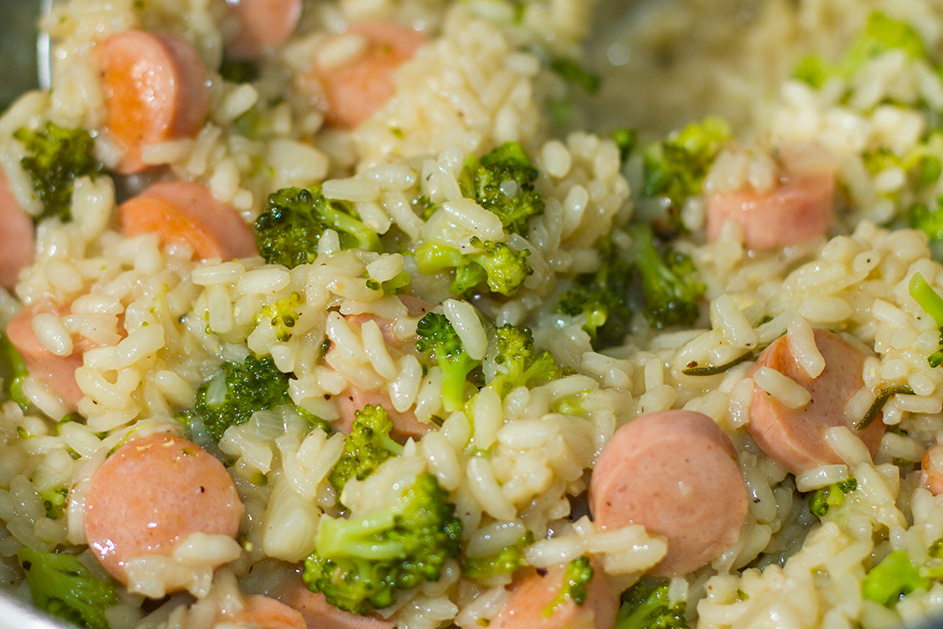 Risotto with Broccoli and Sausages