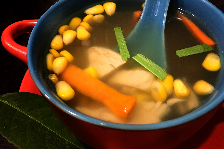 Clear Chicken Soup with Lemon Grass